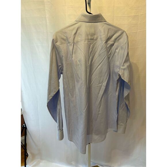 Jos A Bank Traveler Travel/Tech slim fit 16-36 blue white gingham EUC - Picture 2 of 7